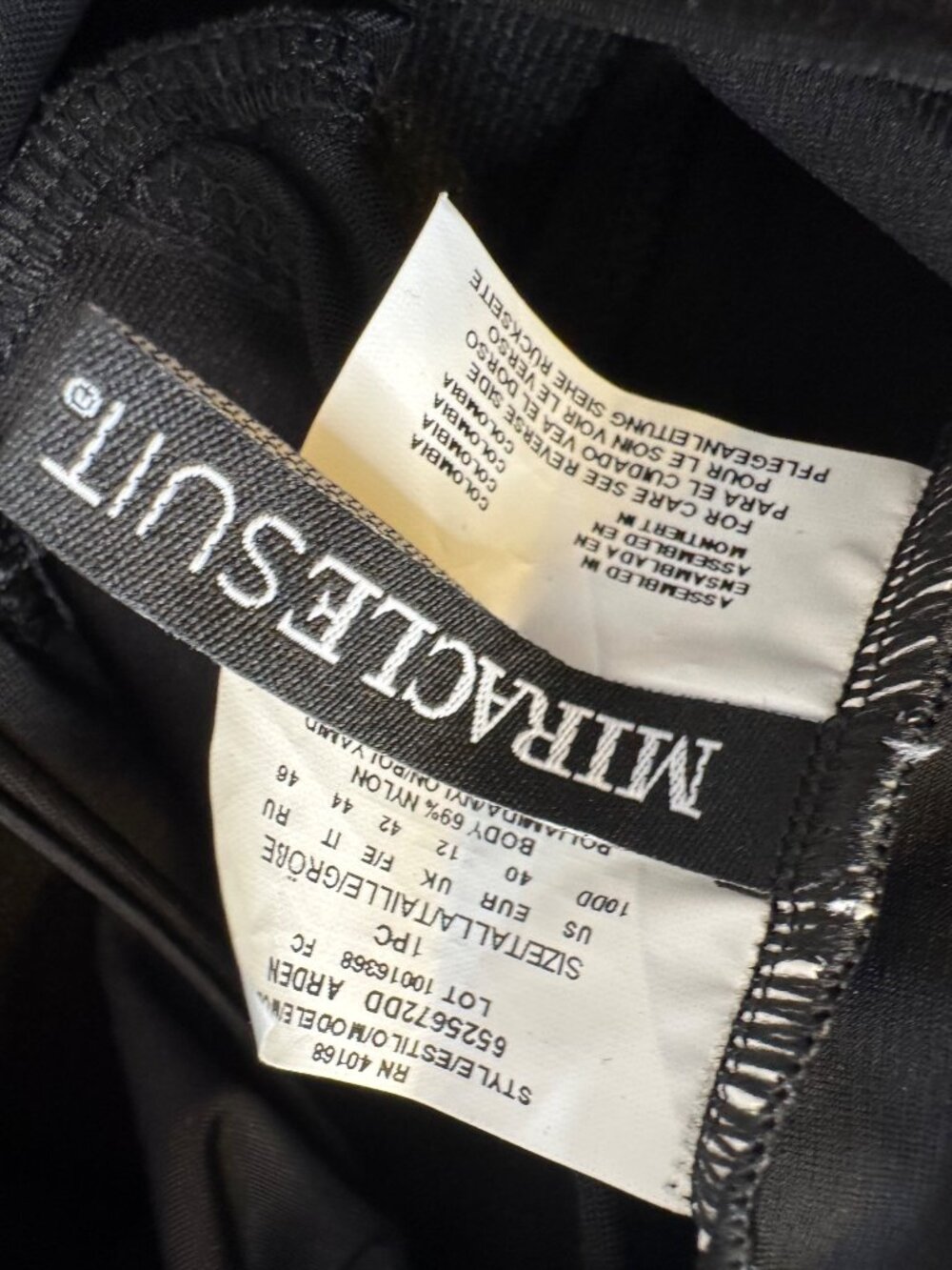 Miraclesuit Arden Size 10DD Black High Neck One Piece Swim NWT $178 - Picture 6 of 16